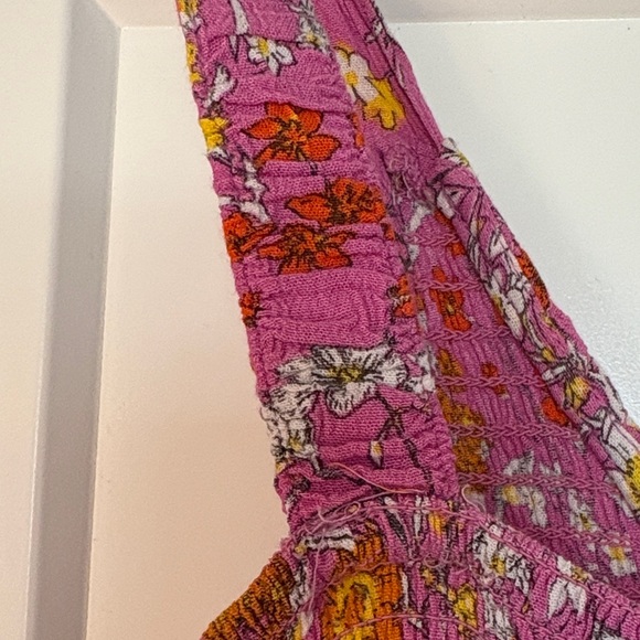 Japna Charming Pink Floral Smocked Sundress Size S - Picture 8 of 10